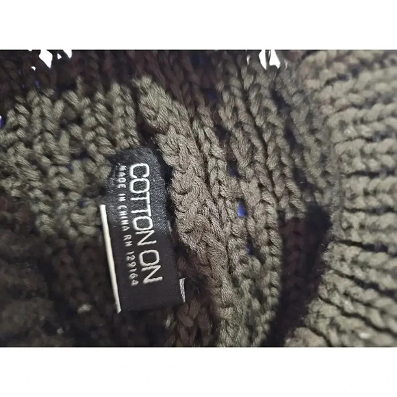 Cotton On Knitted Beanie Hat Olive Green - Picture 2 of 2